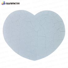 Direct Factory Hot Selling Paper Custom Sublimation Blank heart shaped Jigsaw Puzzle